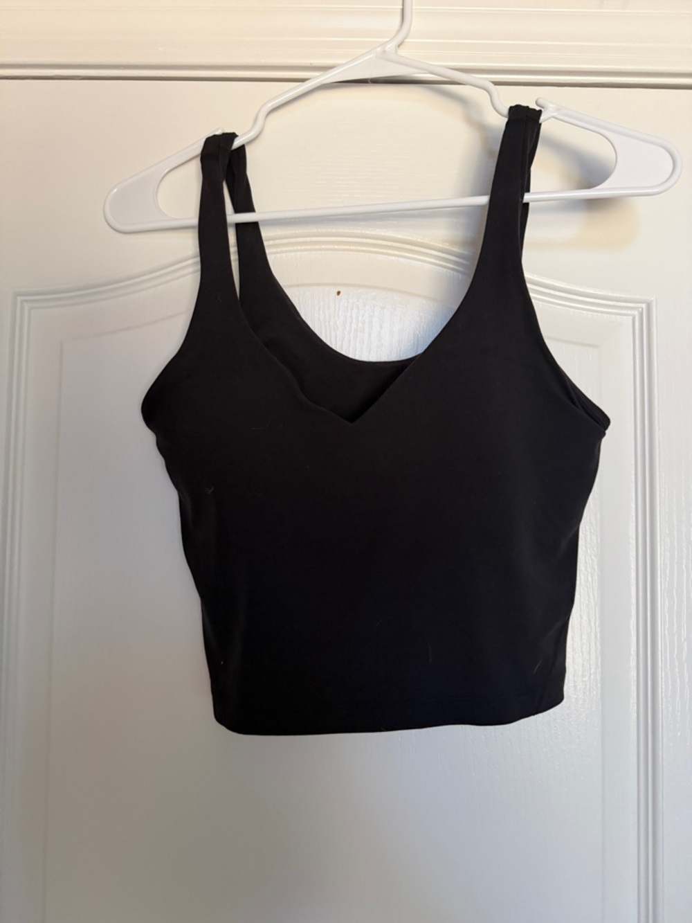 lululemon athletica Black V-Neck Crop Tank